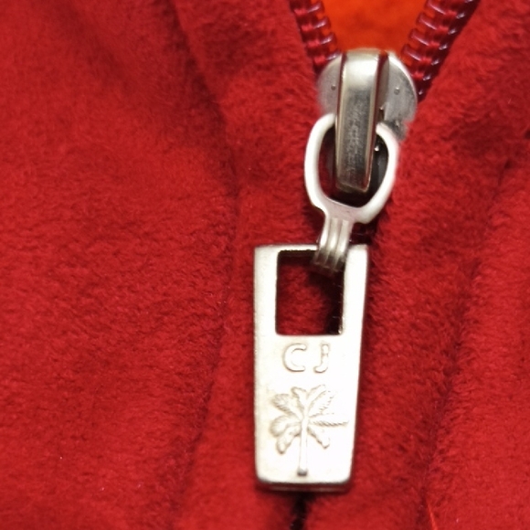 Columbia Red Fleece Vest with Orange Accents - Picture 12 of 14